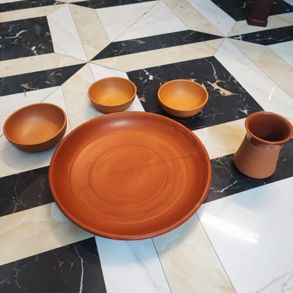 Terracotta Dinner Set - VEDICRA-PLT16 - Image 3