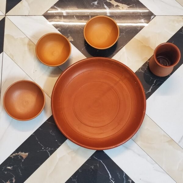 Terracotta Dinner Set - VEDICRA-PLT16 - Image 5