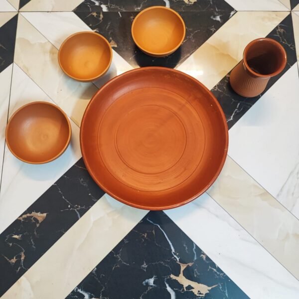 Terracotta Dinner Set - VEDICRA-PLT16 - Image 7