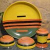 Designed Earthen Plate Set - VEDICRA-PLT18