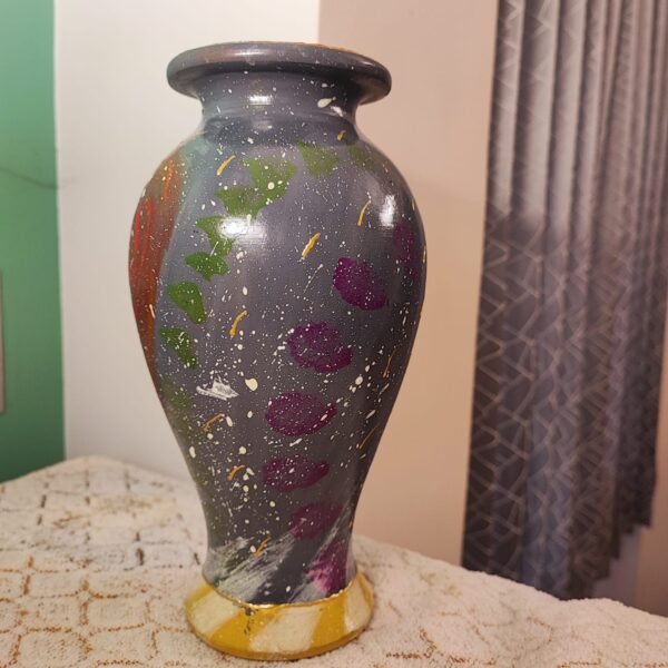 Designed Earthen Flower Vase - VEDICRA-FLV2 - Image 2